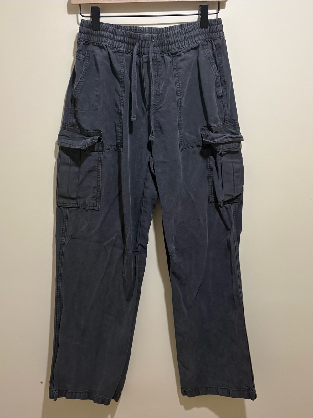 Women’s Black/Dark Grey Cargo Drawstring Pants